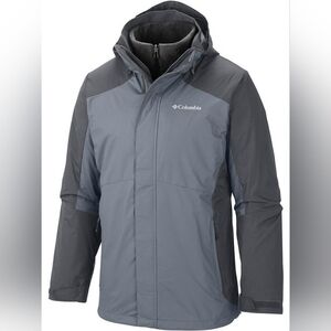 NWT Columbia Eager Air Interchange 3-In-1 Jacket - Men's Graphite Size 4X